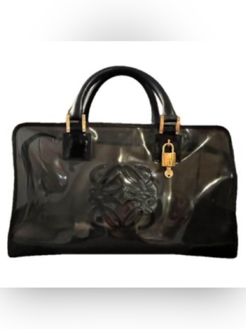 LOEWE LIMITED EDITION Amazona Vinyl Handbag Bag w/ Lock & Key + COA ✨RARE✨